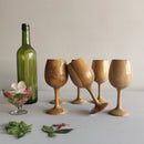 Royal Look Premium Wine Glass || Teak Wood || Set of 6