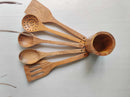 premium quality wooden spoon set of 5 with holder || Kitchen ware || Wooden handicrafts