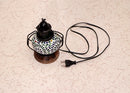 Handmade Wooden & Iron Electric Hanging Lantern