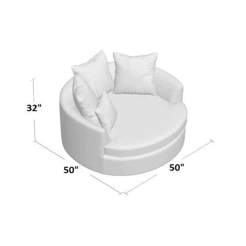 Premium Barrel Shape Sofa Couch for Home & Office Chaise Lounge