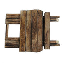 LOBBEY Antique Wooden Multi-purpose Square Folding Table/Stool (Size- 12×12 inches)