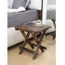 LOBBEY Antique Wooden Multi-purpose Square Folding Table/Stool (Size- 12×12 inches)