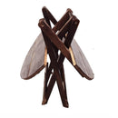 Antique Wooden Multi-purpose Round Folding Table/Stool (Size- 12×12 inches)