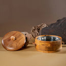 TEAK WOOD CHAPATI BOX/ ROTI BOX/ WOODEN CASSEROLE