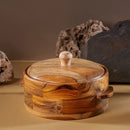 TEAK WOOD CHAPATI BOX/ ROTI BOX/ WOODEN CASSEROLE