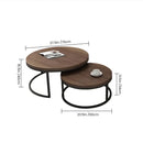 Black Metallic Center Tables In Chocolate Hue