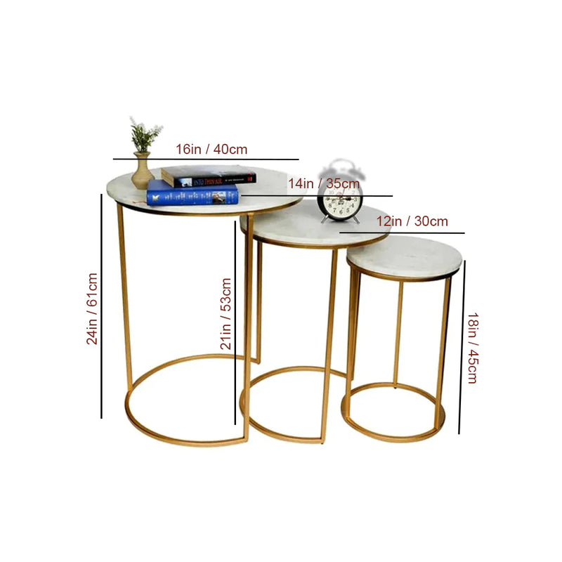 Trio Golden Coffee Tables