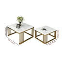 Square Tethered Metallic Table