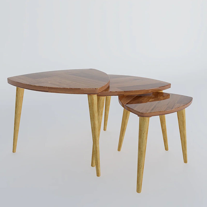 Premium-Quality Sheesham Wood Nesting Table - Set of 3