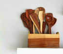 Wooden Cutlery Box with Iron Handle||Premium Quality|| CT-01
