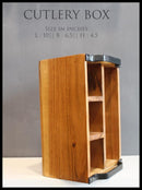 Wooden Cutlery Box with Iron Handle||Premium Quality|| CT-02