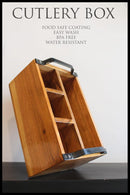 Wooden Cutlery Box with Iron Handle||Premium Quality|| CT-02