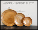 HANDYFINER Handmade Wooden Round Plate set||Food safe and water resistant
