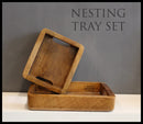 HANDYFINER Beautiful Wooden Nesting Tray Combo II Wooden Handicrafts