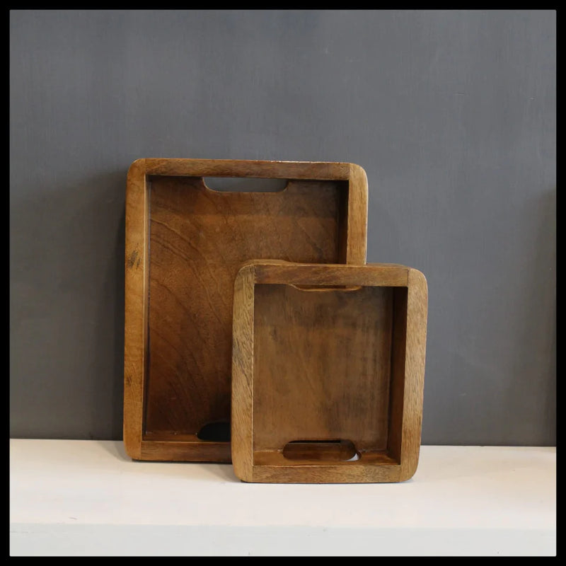 HANDYFINER Beautiful Wooden Nesting Tray Combo II Wooden Handicrafts