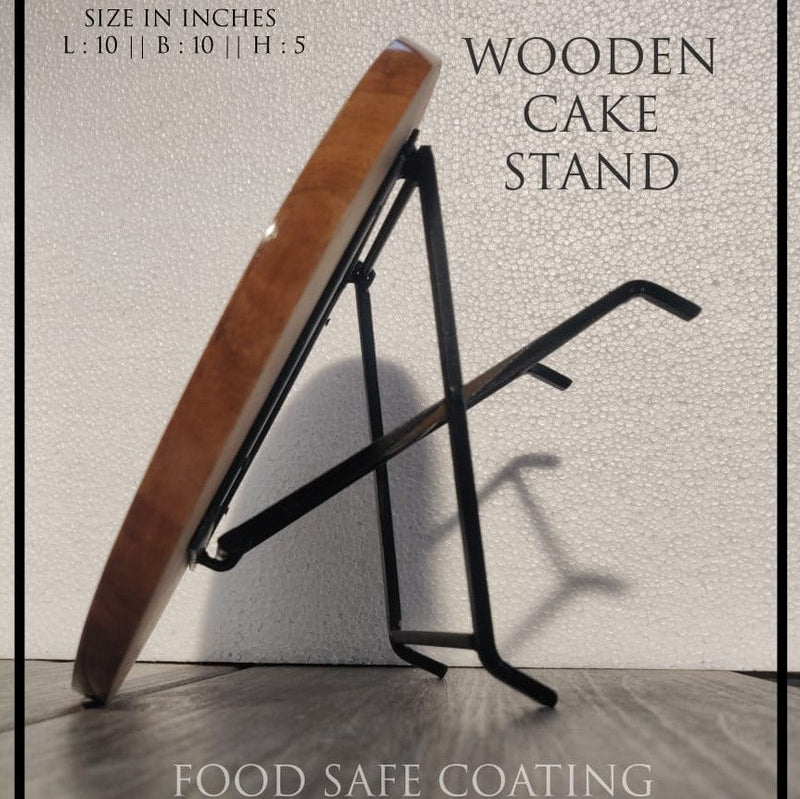 Wooden Cake Stand for Dining Table | Acacia Wood Dessert Stand Pedestal | Cake, Dessert, Pizza, Cup Cakes, Muffins Stand || Food Safe||CS-02
