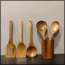 premium quality wooden spoon set of 5 with holder || Kitchen ware || Wooden handicrafts