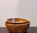 Wooden Salad Bowl || Set of 2 || Food Safe || Sheesham Wood || Hot/Cold Meal II HANDYFINER