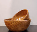 Wooden Salad Bowl || Set of 2 || Food Safe || Sheesham Wood || Hot/Cold Meal II HANDYFINER
