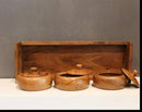 HANDYFINER SERVING JARS WITH TRAY II WOODEN REFRESHMENT JARS II WOODEN HANDICRAFTS