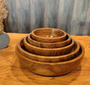 HANDYFINER 5 in 1 || Acacia Wooden Serving /Salad Bowls || Set of 5 Bowls || Food Grade || Water Resistant