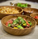 HANDYFINER 5 in 1 || Acacia Wooden Serving /Salad Bowls || Set of 5 Bowls || Food Grade || Water Resistant