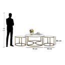 Golden Nesting Tables Trio