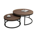 Black Metallic Center Tables In Chocolate Hue