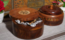 HANDYFINER Pakka Sheesham Wood Chapati Box, Wooden Hot Pot Roti Dabba with Lid, Roti Storage Server Basket, Container for Kitchen