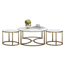 Golden Nesting Tables Trio