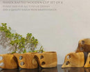 WOODEN ROYAL LOOK PREMIUM CUP || TEAK WOOD || SET OF 3/6