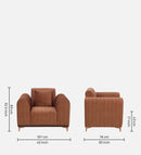 Heller 1 Seater Sofa In Light Brown Colour