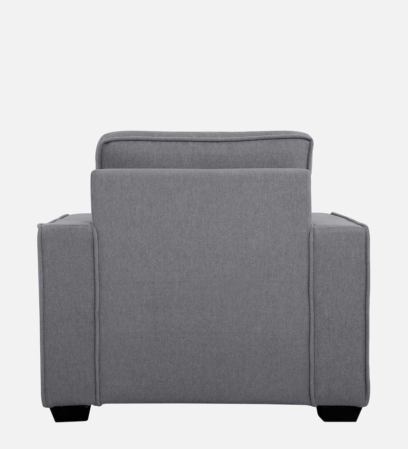 Hugo Fabric 1 Seater Sofa In Ash Grey Colour