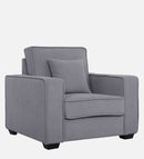 Hugo Fabric 1 Seater Sofa In Ash Grey Colour