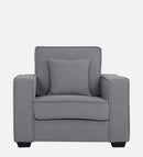 Hugo Fabric 1 Seater Sofa In Ash Grey Colour