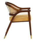 HANDYFINER Teak Wood Arm Chair In Walnut Finish II Wooden Chairs