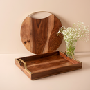 HANDYFINER SERVING TRAY AND CHOPPING BOARD COMBO II FOOD GRADE II WATER RESISTANT