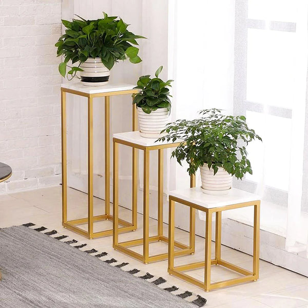 Minimalist Designer Golden Table (Set of 3)