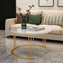 Lobbey Tethered Metallic Table (Set of 2)