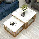 Square Tethered Metallic Table