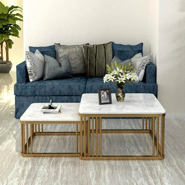 Square Tethered Metallic Table