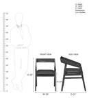 HANDYFINER Solid Wood Armchair In Provincial Teak Finish